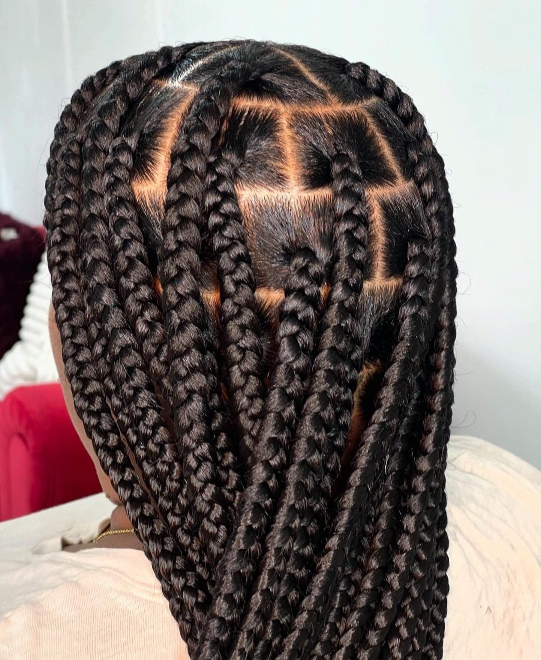 Large knotless braids